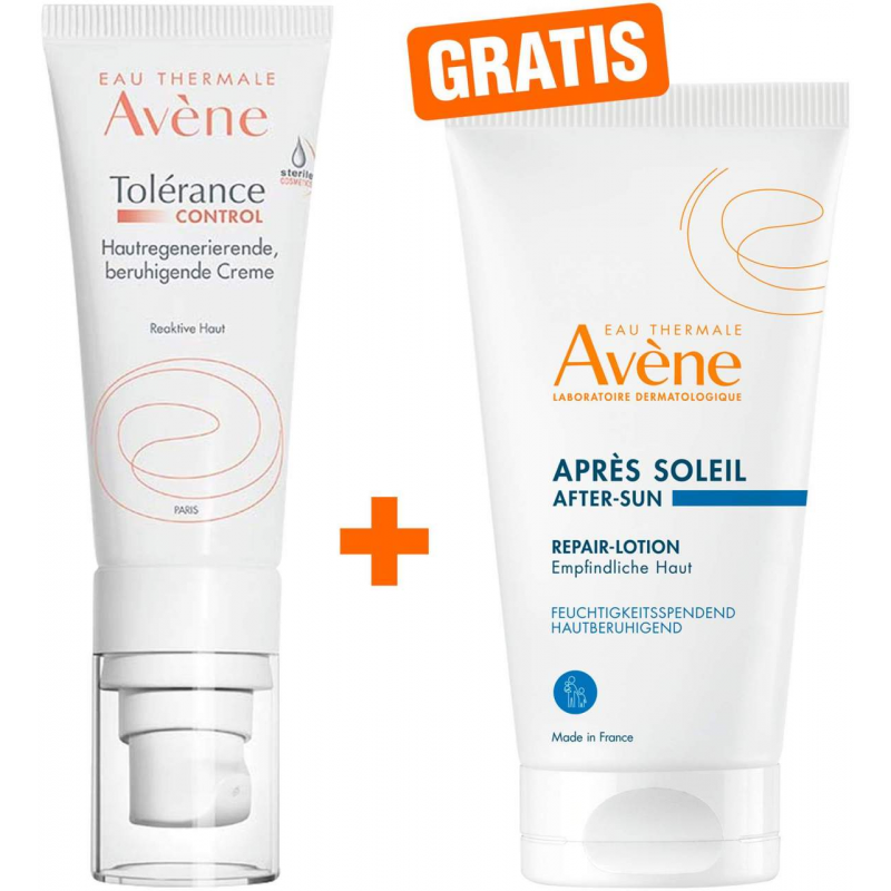 Avene Tolerance Control Creme 40 ml + gratis Repair-Lotion nach der Sonne 50 ml