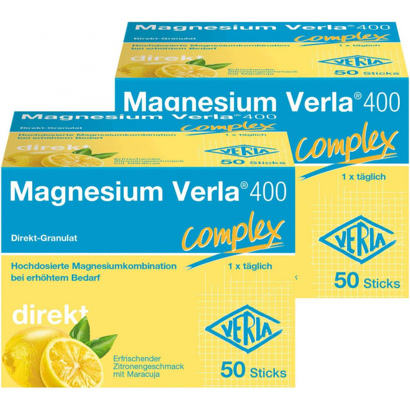 Magnesium Verla 400 Complex Direkt Granulat 2 x 50 Stück