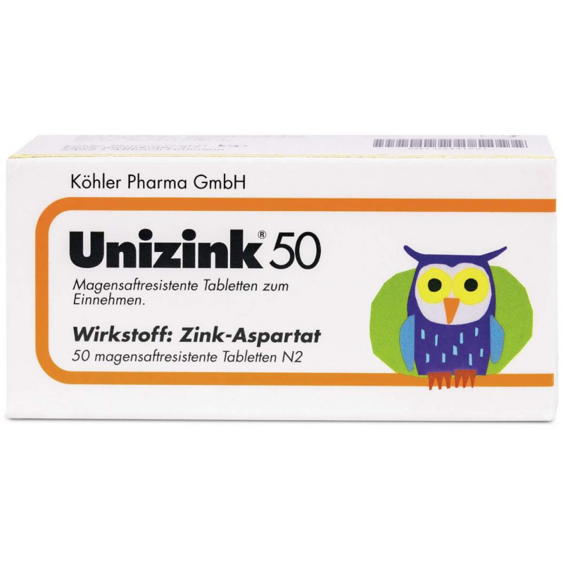 Unizink 50 magensaftresistente Tabletten 50 Stück