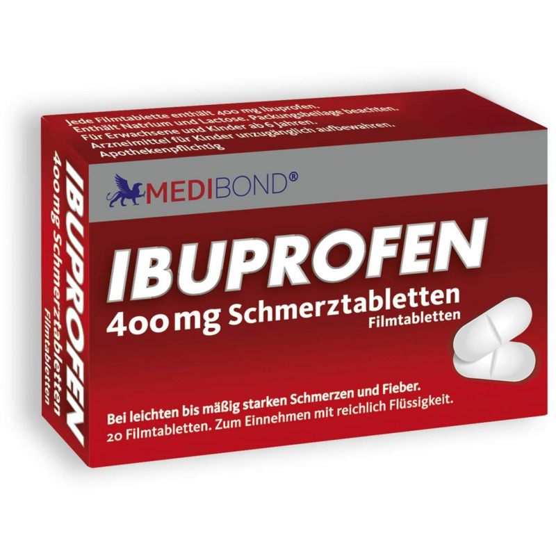 Ibuprofen Medibond 400mg Schmerztabletten 20 Stück