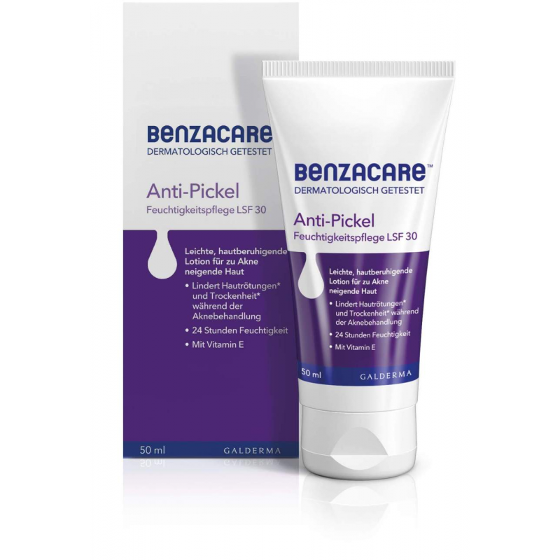 Benzacare Anti-Pickel Feuchtigkeitspflege LSF 30 50 ml