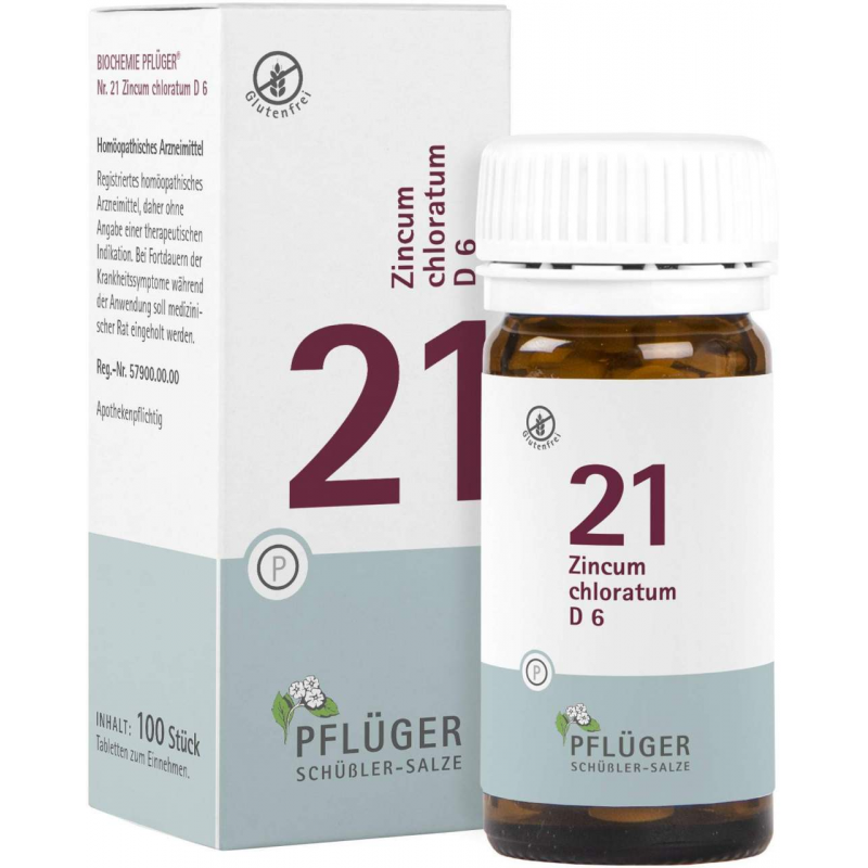Biochemie Pflüger 21 Zincum Chloratum D6 100 Tabletten