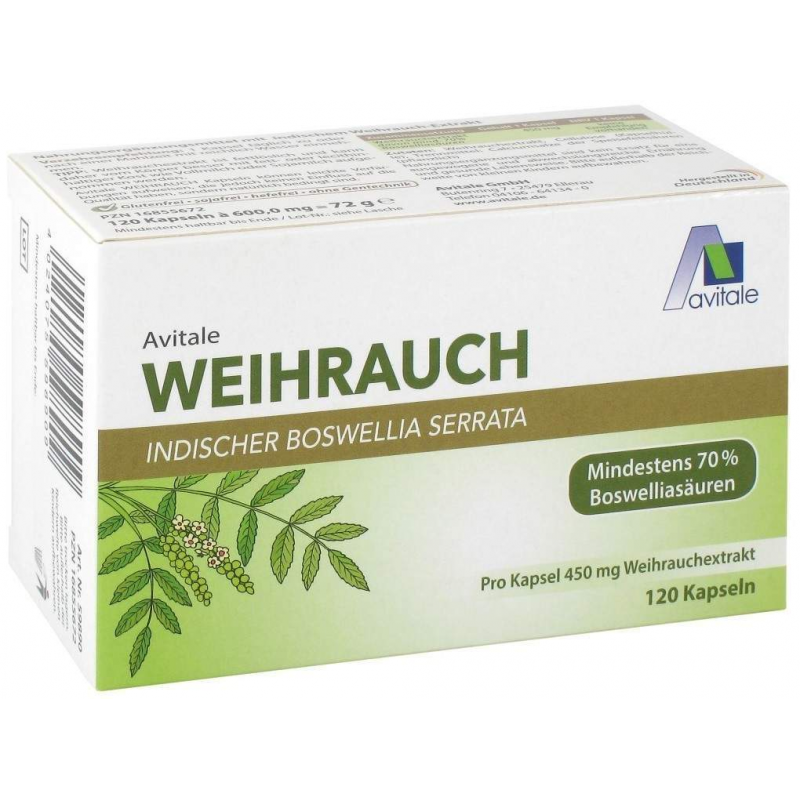 Weihrauch 450 mg Boswellia Serrata 120 Kapseln