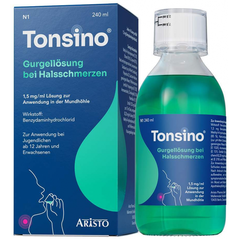 Tonsino Gurgellösung bei Halsschmerzen 240 ml