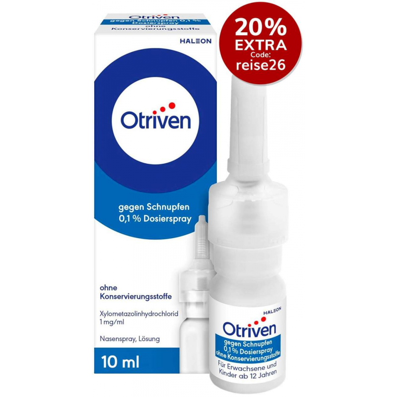 Otriven 0,1 % Dosierspray ohne Konservierungsstoffe 10 ml