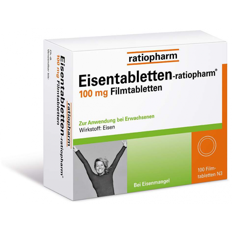 Eisentabletten-ratiopharm 100 mg 100 Filmtabletten