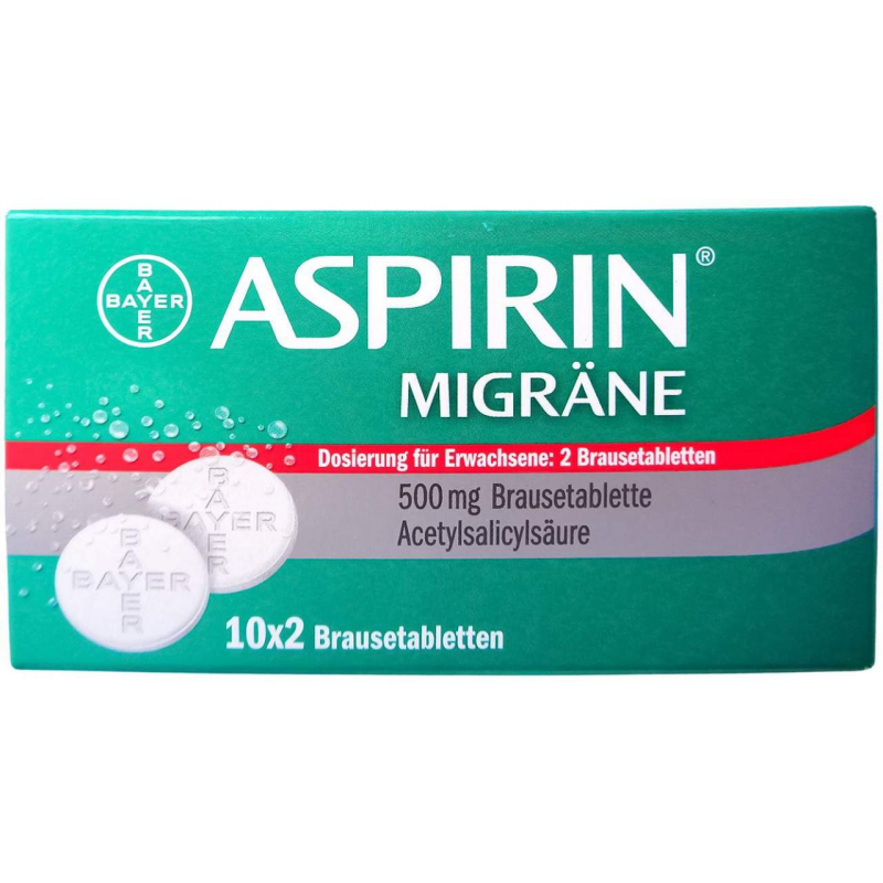 Aspirin Migräne 500 mg Brausetabletten 2 x 10 Stück