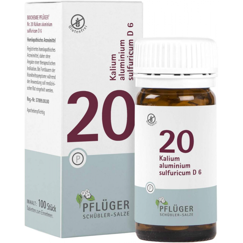 Biochemie Pflüger 20 Kalium Aluminium Sulfuricum D6 100 Tabletten
