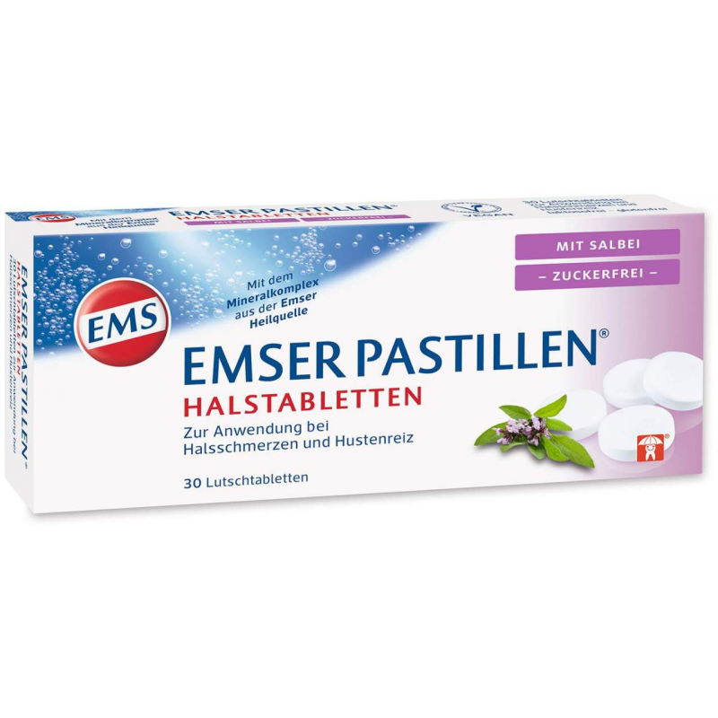 Emser Pastillen mit Salbei zuckerfrei 30 Pastillen