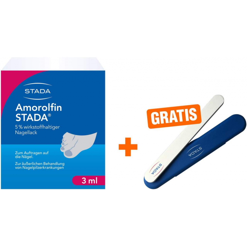 Amorolfin Stada 5% Nagelack 3 ml + gratis Nagelpfeile