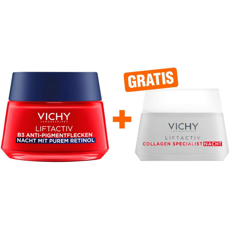 Vichy Liftactiv B3 Retinol Nachtcreme 50 ml + gratis Vichy Liftactiv Collagen Specialist Nacht 15 ml