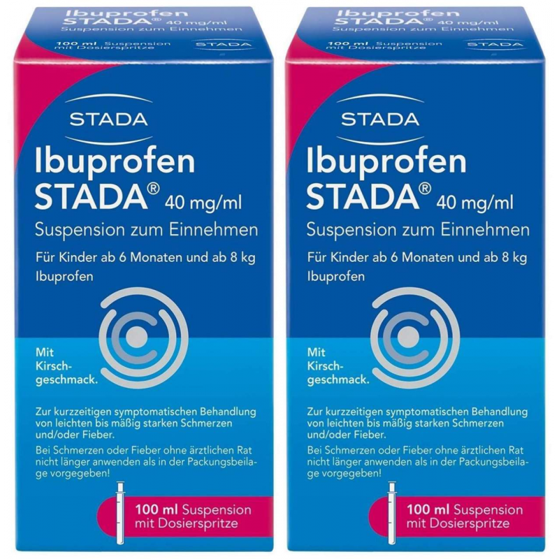 Ibuprofen Stada 40 mg ml Suspension zum Einnehmen 2 x 100 ml