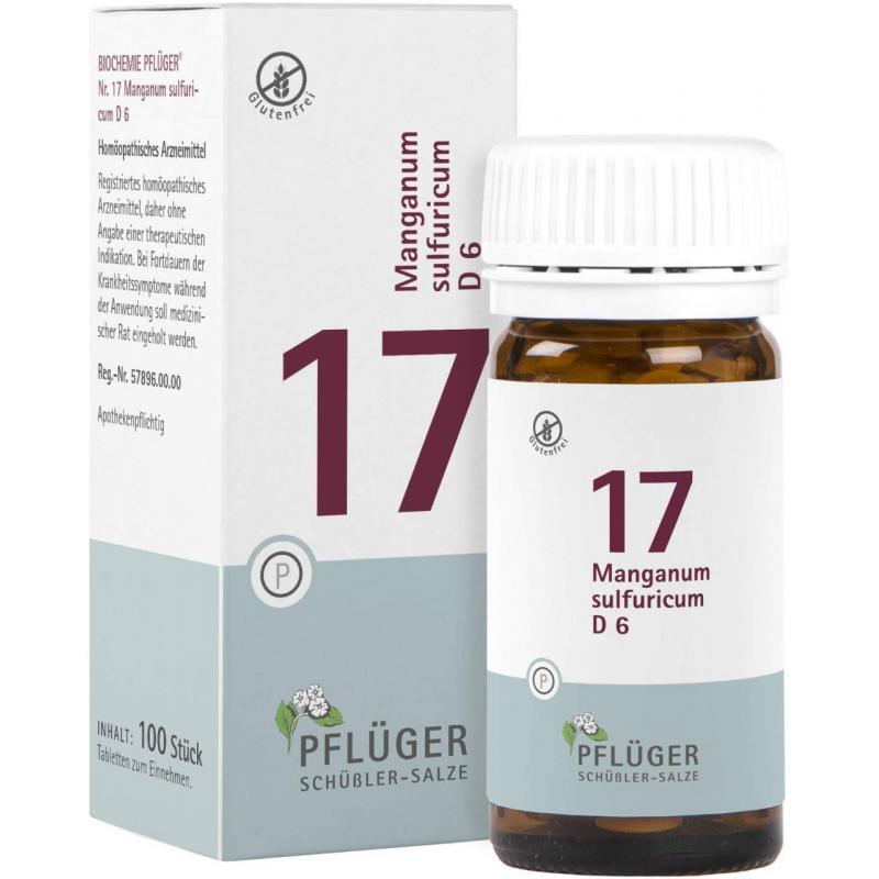 Biochemie Pflüger 17 Manganum Sulfuricum D6 100 Tabletten