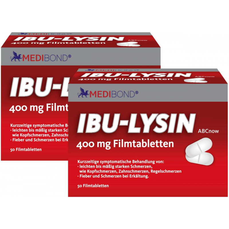 Ibu Lysin Medibond 400 mg 2 x 50 Filmtabletten