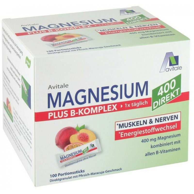 Magnesium 400+ B-Komplex 100 Portionssticks