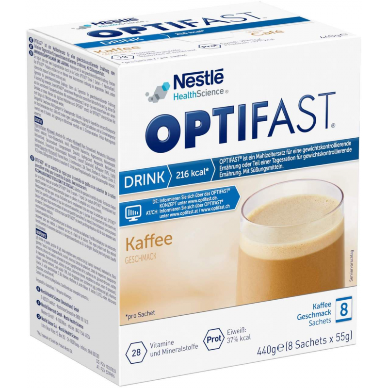 Optifast Drink Kaffee 8 X 55 g Pulver