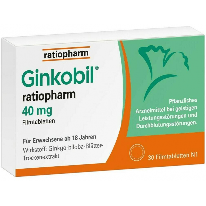 Ginkobil ratiopharm 40 mg 30 Filmtabletten