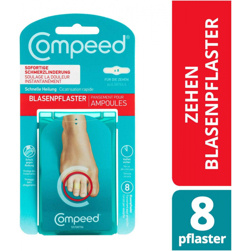 Compeed 8 Blasenpflaster an den Zehen
