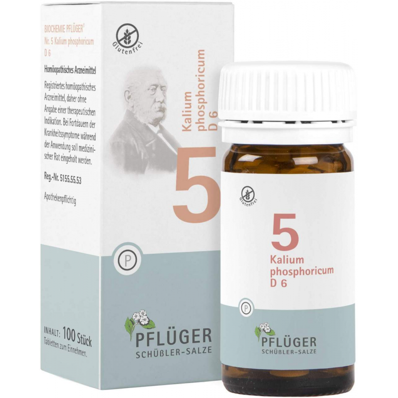 Biochemie Pflüger 5 Kalium Phosphoricum D6 100 Tabletten