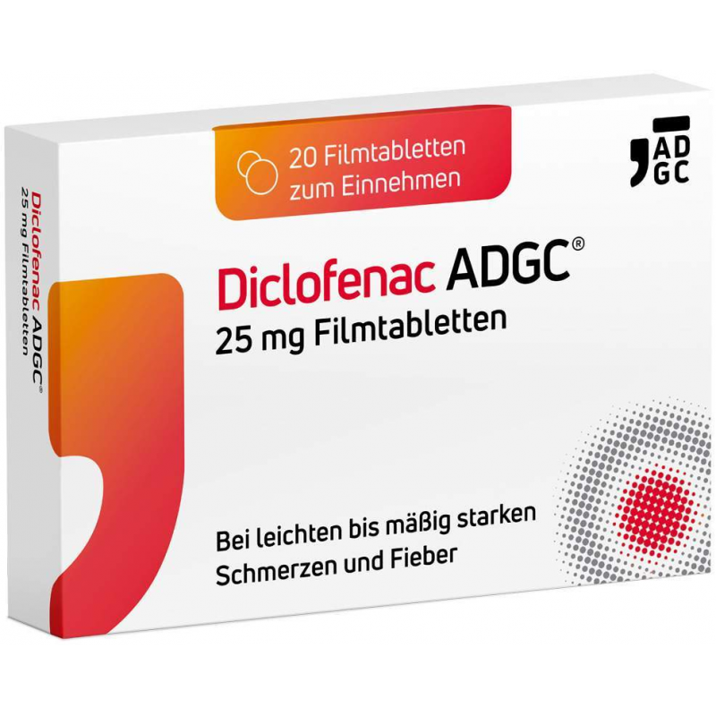 Diclofenac ADGC 25 mg 20 Filmtabletten