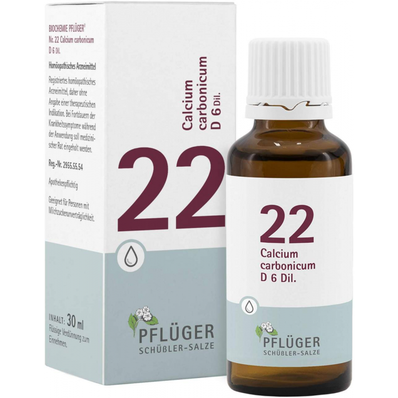 Biochemie Pflüger 22 Calcium Carbonicum D6 30 ml Tropfen