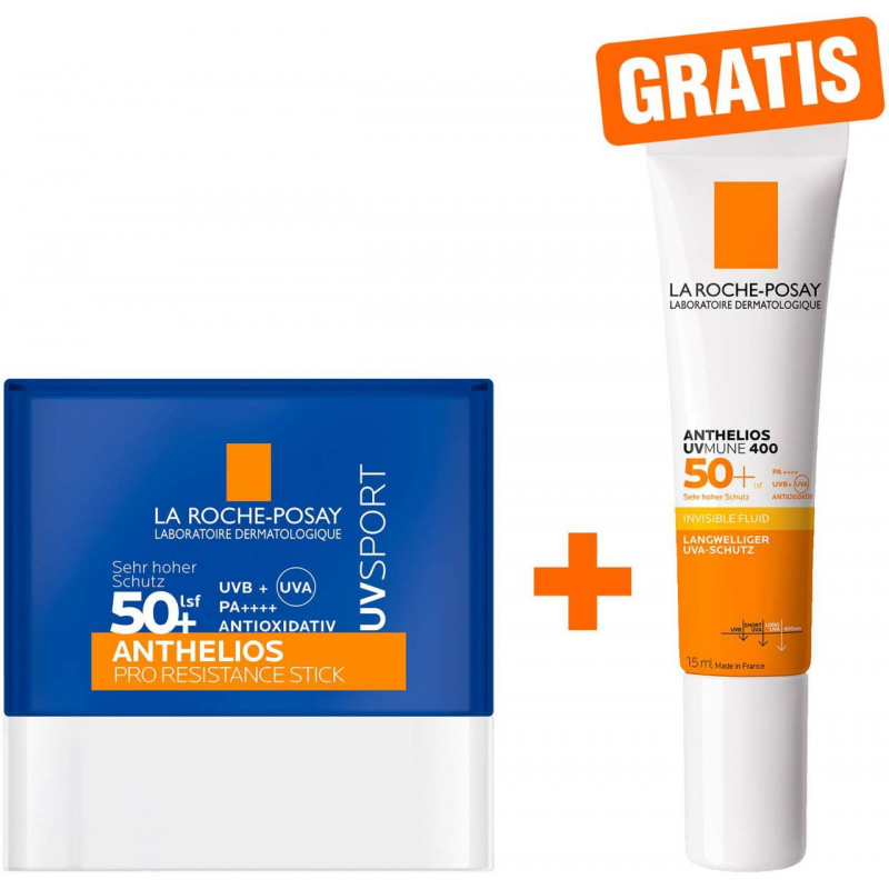 La Roche Posay Anthelios Pro Sport Stick LSF 50+ 9 g + gratis La Roche Posay Invisible Fluid UVMune 400 LSF 50+ 15 ml