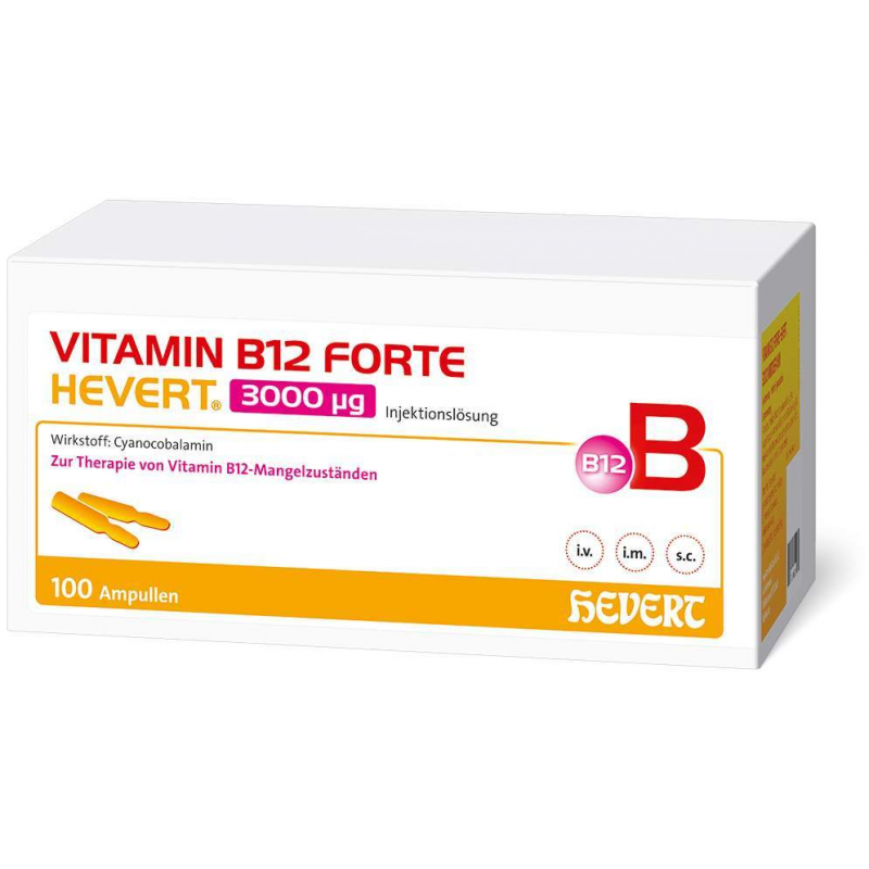 Vitamin B12 Forte Hevert 3000 µg 100 Ampullen
