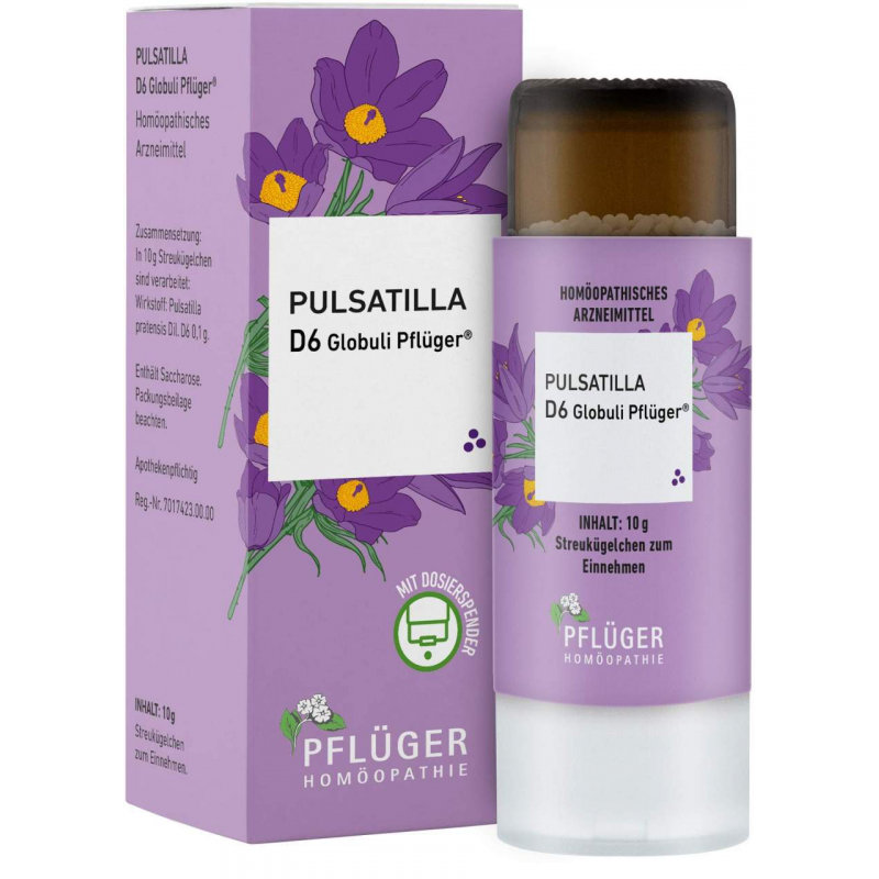 Pulsatilla D6 Globuli Pflüger Globulispender 10 g