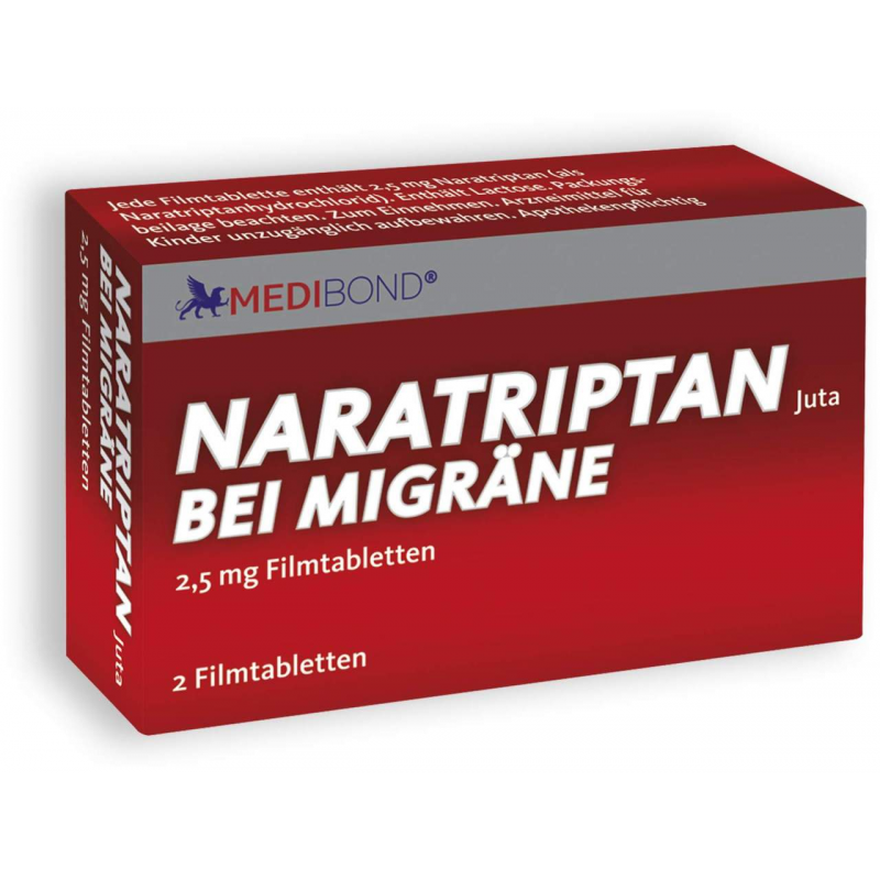 Naratriptan Medibond bei Migräne 2,5 mg 2 Filmtabletten