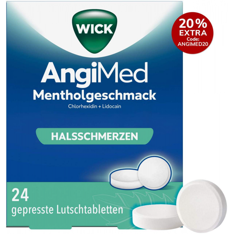 WICK AngiMed Mentholgeschmack 24 Lutschtabletten