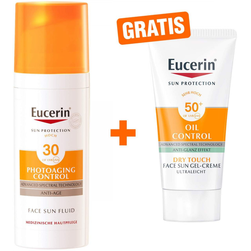 Eucerin Sun Photoaging Control Face Fluid LSF 30 + gratis Sun Gel-Creme Oil Control 20 ml