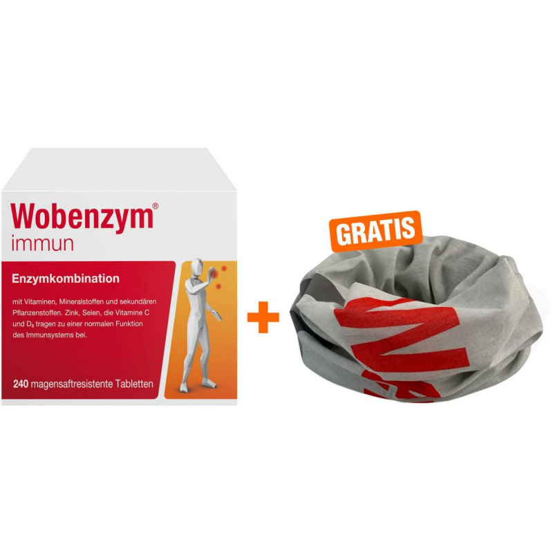 Wobenzym immun 240 Tabletten + gratis Schlauchschal