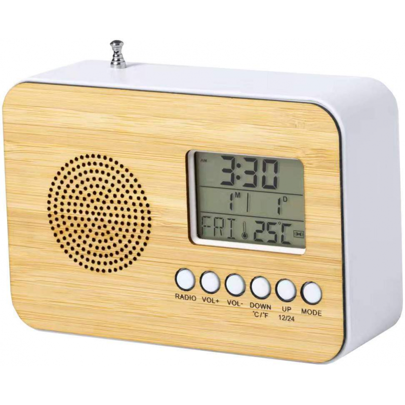 Radiowecker Bamboo mit Temperaturanzeige 1 Stück