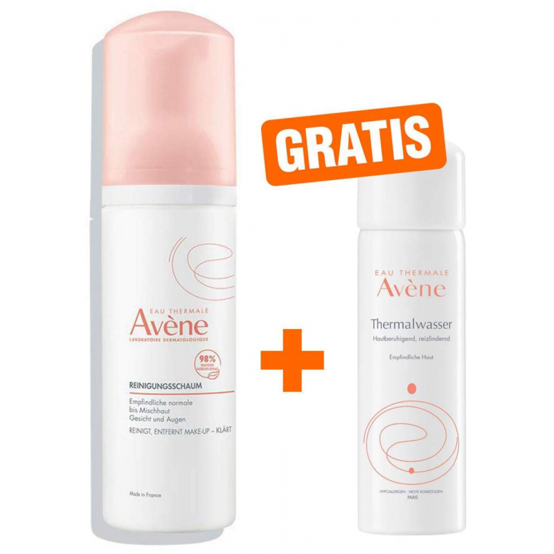 Avene Reinigungsschaum 150 ml + gratis Thermalwasser Spray 50 ml