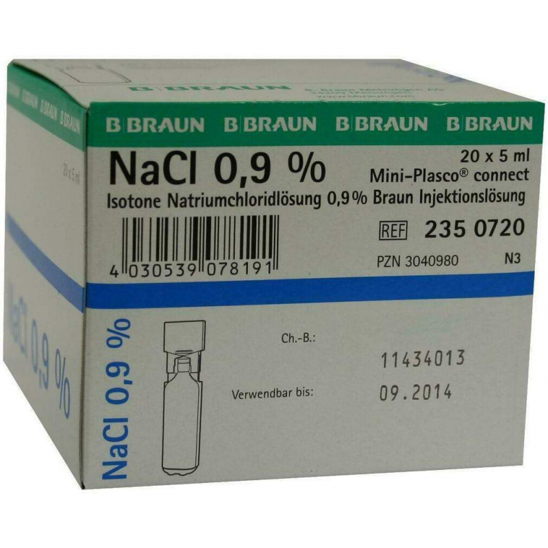 Kochsalz 0,9% Miniplasco 20 x 5 ml