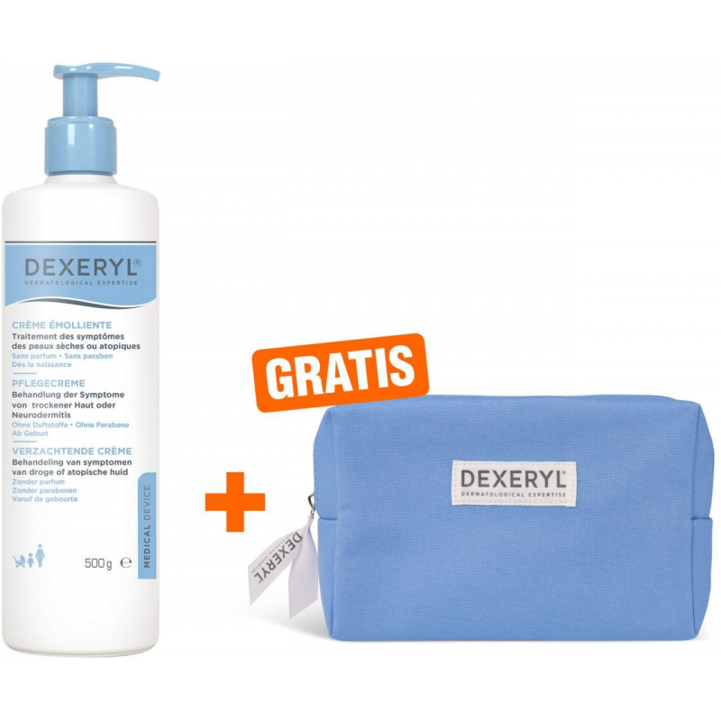 Dexeryl Pflegecreme 500 g + gratis Kosmetiktasche