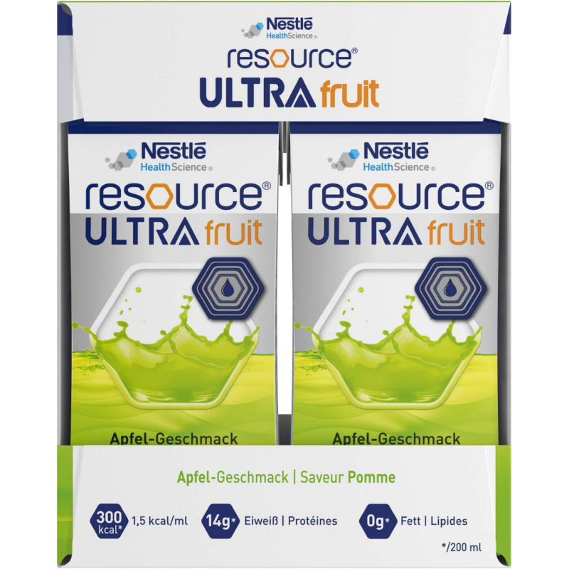 Resource Ultra Fruit Apfel Flüssig 4 X 200 ml