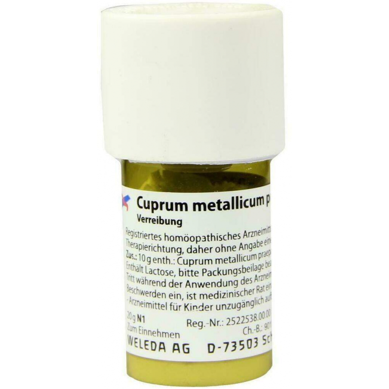 Weleda Cuprum Metallicum Praeparatum D30 20 G Trituration