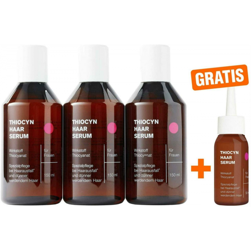 Thiocyn Haarserum Frauen vegan 3 x 150 ml + gratis Thiocyn Harserum Frauen 50 ml