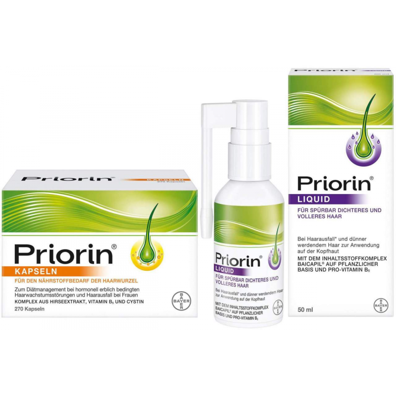 Priorin 270 Kapseln + Liquid Pumplösung 50 ml