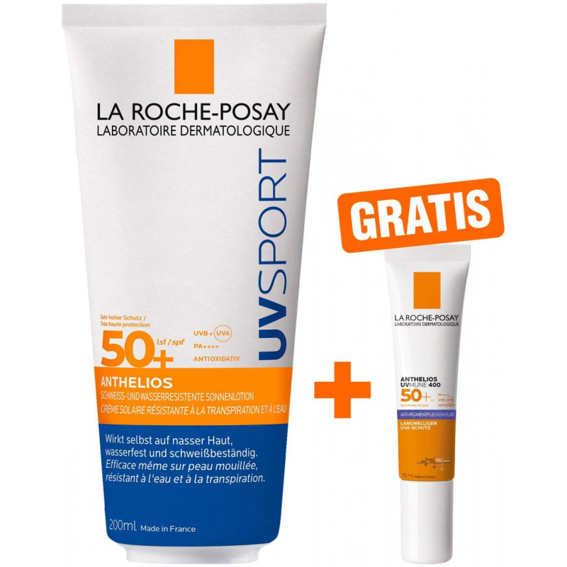 La Roche Posay Anthelios Pro Sport Wet Skin Gel LSF50+ 200 ml + gratis La Roche Posay Anthelios Anti-Pigment Fluid 15 ml