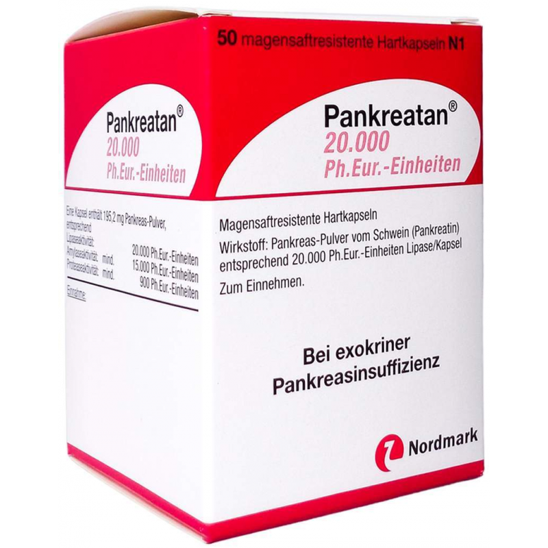 Pankreatan 20.000 Ph.Eur.-Einheiten 50 Magensaftresistente...