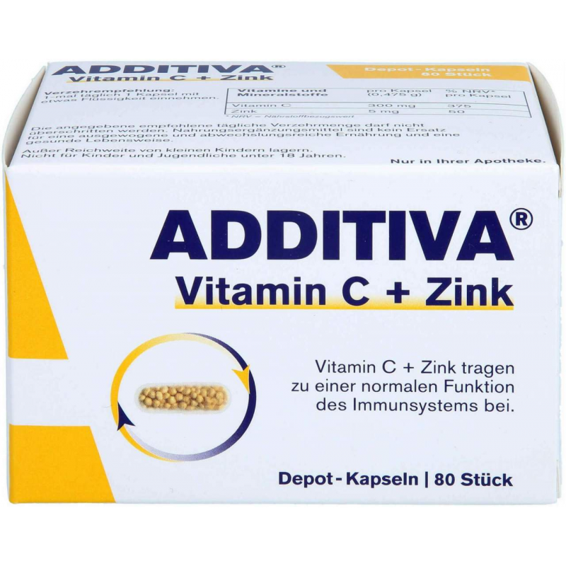 Additiva Vitamin C+zink Depotkaps.Aktionspackung
