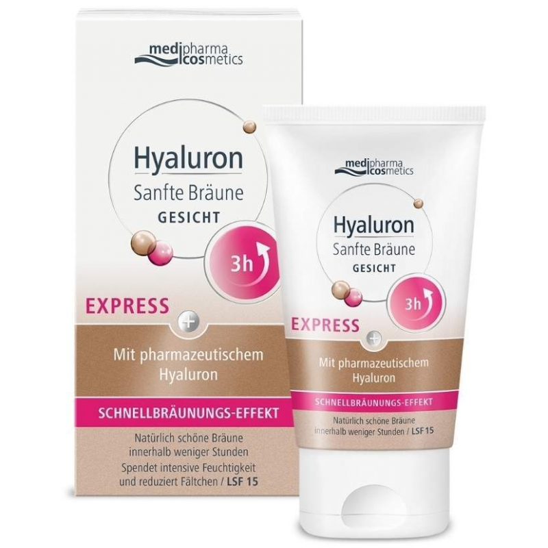 medipharma cosmetics Hyaluron Sanfte Bräune Express Gesichtspflege 30 ml Creme