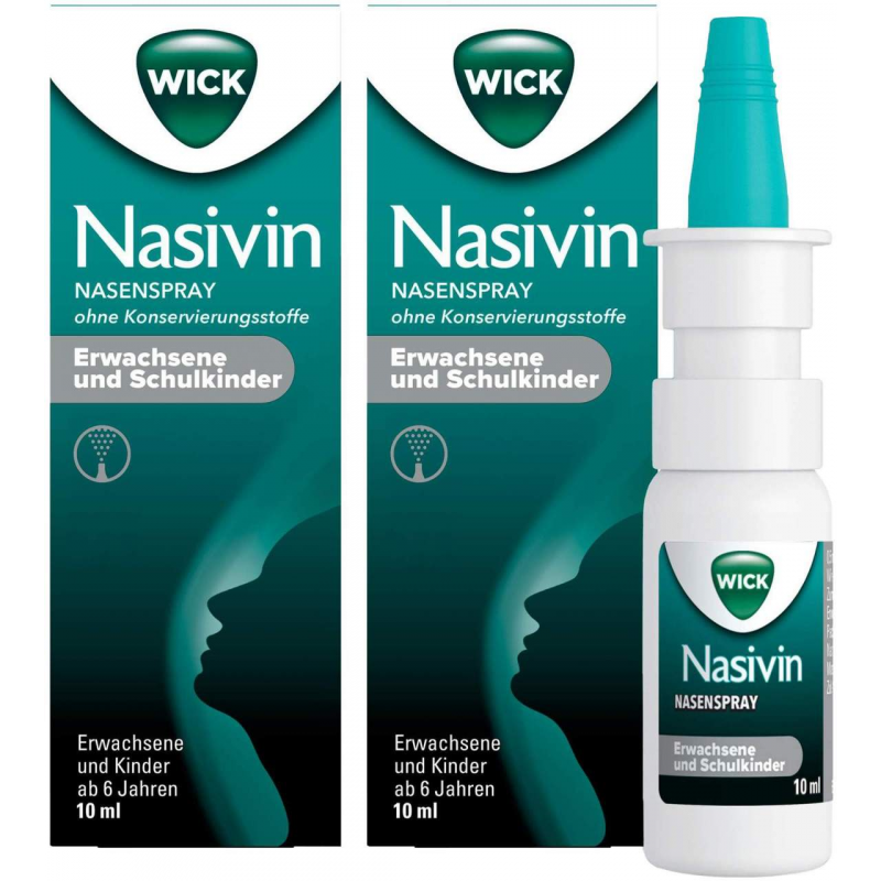 WICK Nasivin Nasenspray oK Erwachsene und Schulkinder 2 x 10 ml