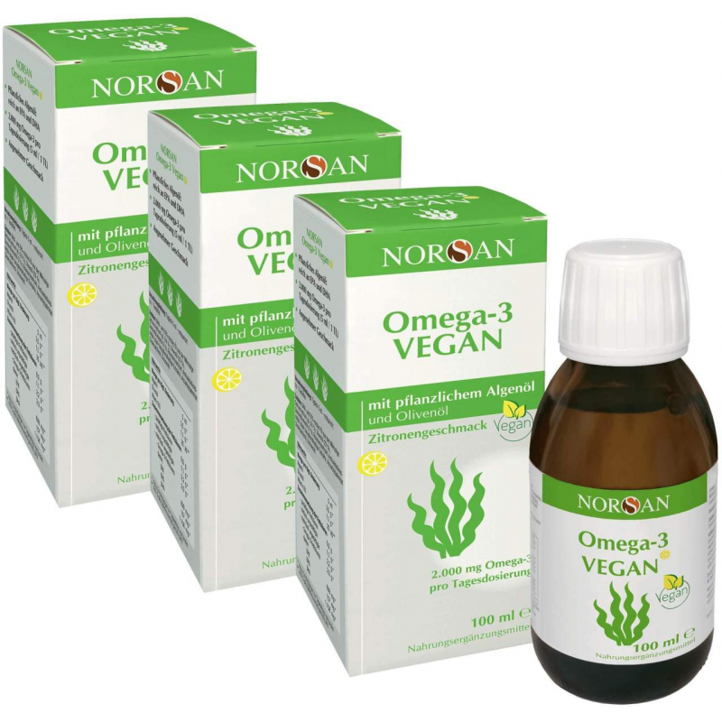 Norsan Omega-3 vegan flüssig 3 x 100 ml