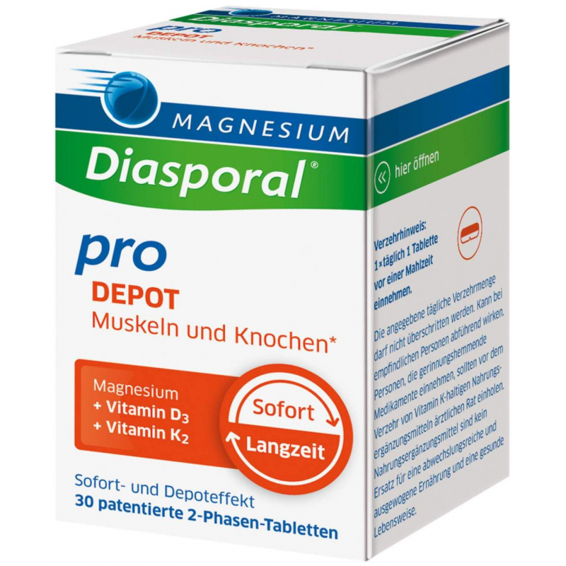 Magnesium Diasporal Pro DEPOT Muskeln und Knochen Tabletten 30 Stück