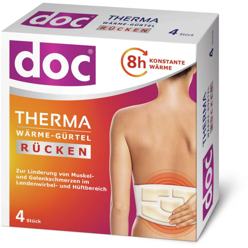 Doc Therma Wärme-Gürtel Rücken 4 Stück