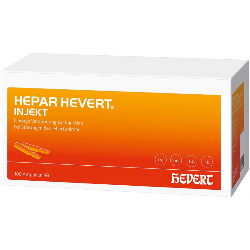Hepar Hevert Injekt Ampullen 100 X 2 ml Stück