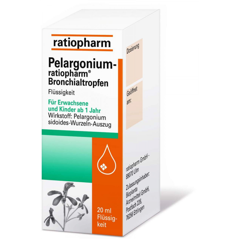 Pelargonium-ratiopharm Bronchialtropfen 20 ml